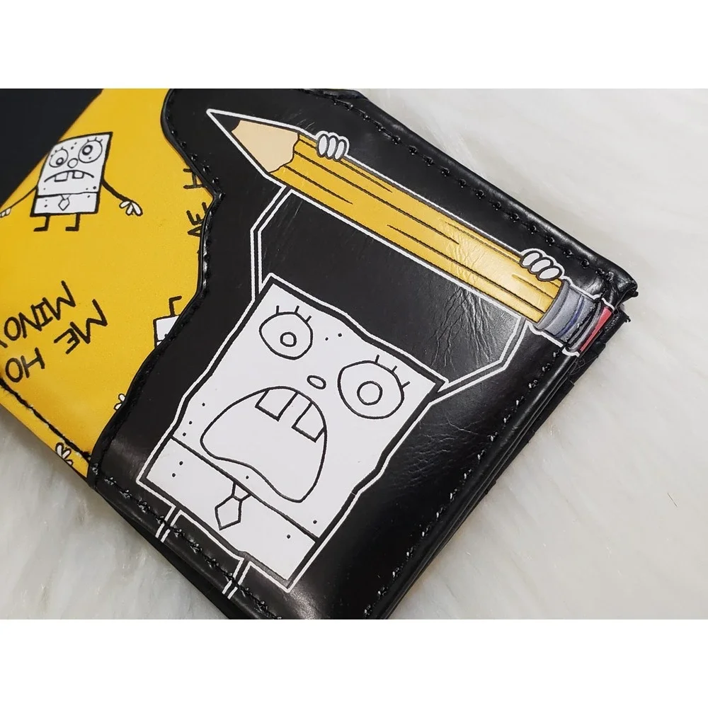 SpongeBob SquarePants DoodleBob Me Hoy Minoy Yellow Bi-Fold Wallet TEEN GIFT‎